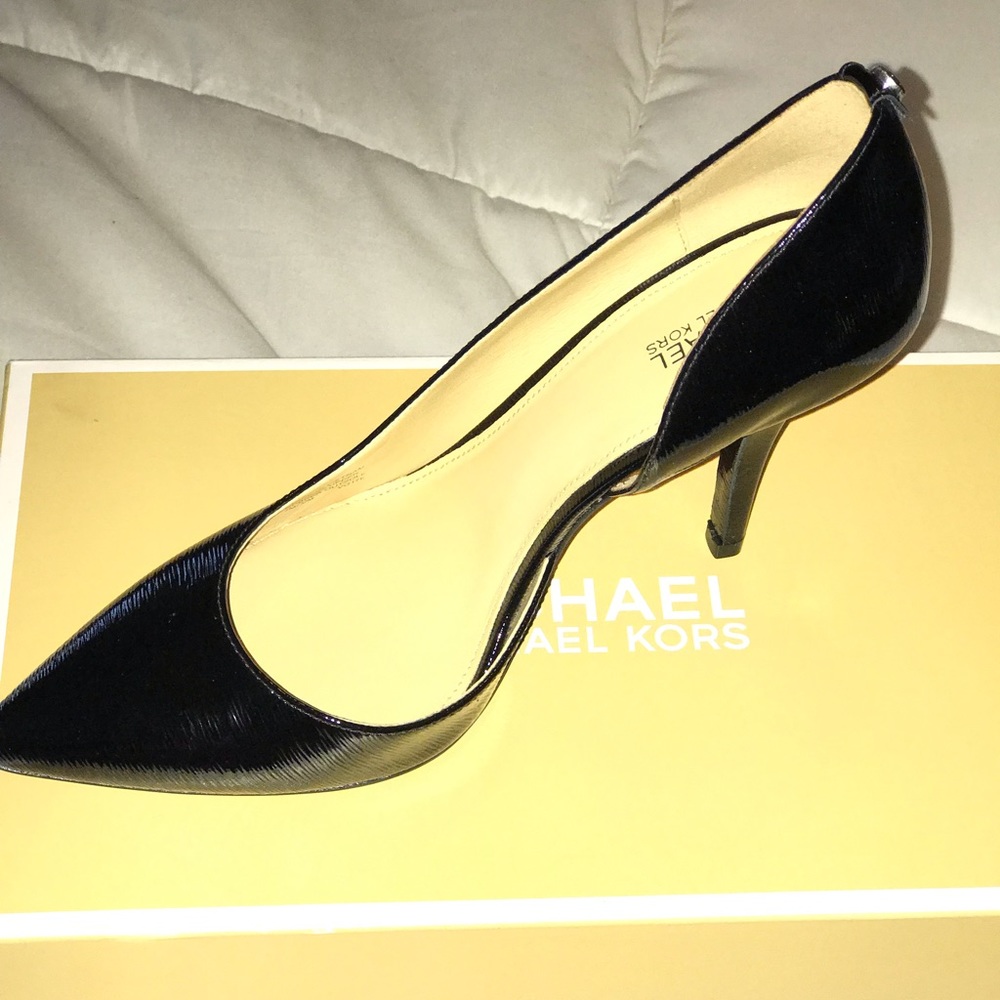 Michael Kors Nathalie Flex High Pump- Black Patent